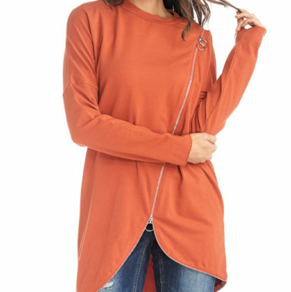 TOV RUST ZIPPER LINK TOP - Picture 3 of 7